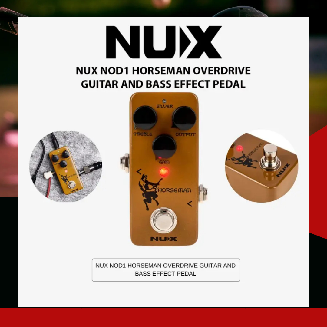 NUX NOD-1 MINICORE Horseman Overdrive Guitar Effect Pedal with Gold and Silver modes